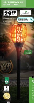 Lampa solarna pochodnia flame wys. 78 cm Gardenic yard promocja