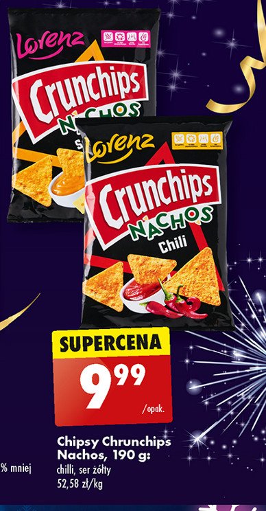 Chipsy nachos ser żółty Crunchips Crunchips lorenz promocja