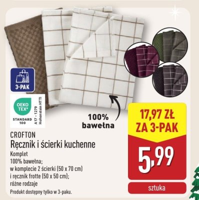 Ręcznik i ścierki kuchenne komplet 3-PAK promocja w Aldi