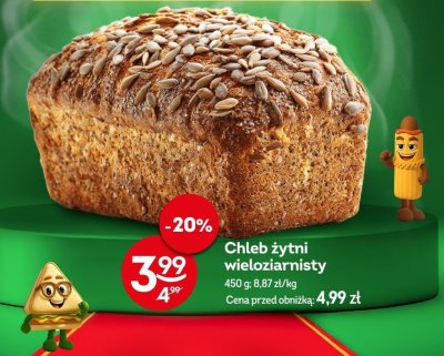 Chleb żytni wieloziarnisty promocja w Żabka