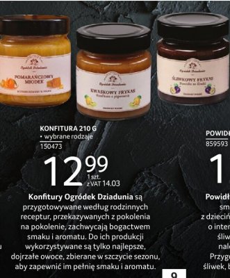 Powidła śliwkowe 210 g promocja w Selgros