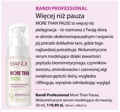 Serum Bandi Professional More Than Pause promocja w Hebe