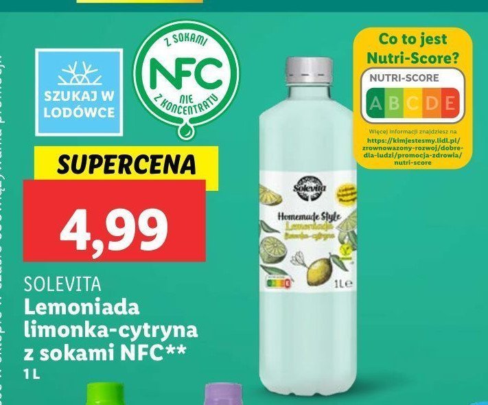 Lemoniada limonka-cytryna Solevita promocja