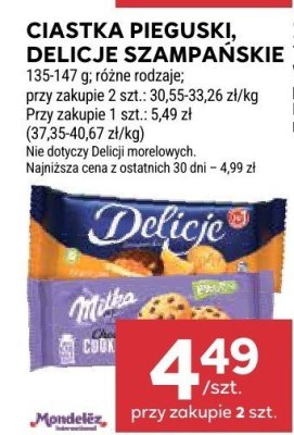 Ciastka pieguski Delicje szampanskie promocja w Stokrotka