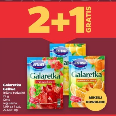 Galaretka Gellwe (różne rodzaje) promocja w Netto