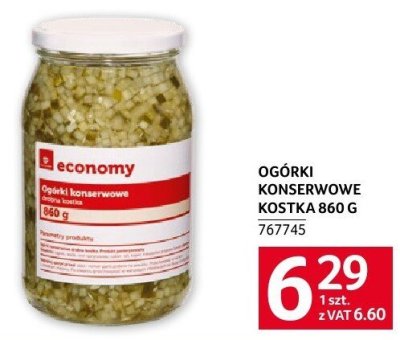 Ogórki konserwowe kostka 860 G economy promocja w Selgros