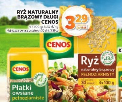 Ryż naturalny brązowy długi Cenos promocja w Stokrotka