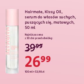 Serum do włosów suchych Hairmate promocja w Rossmann