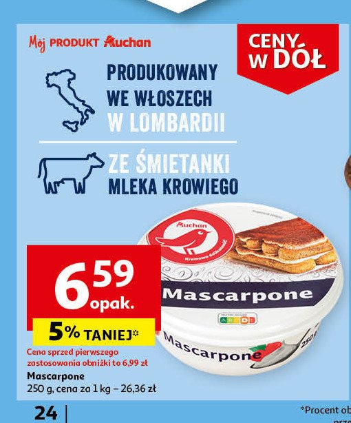 Mascarpone Auchan promocja