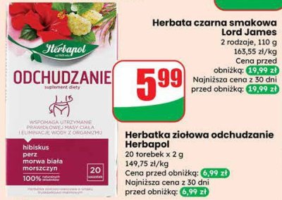 Herbata czarna smakowa promocja w Dino
