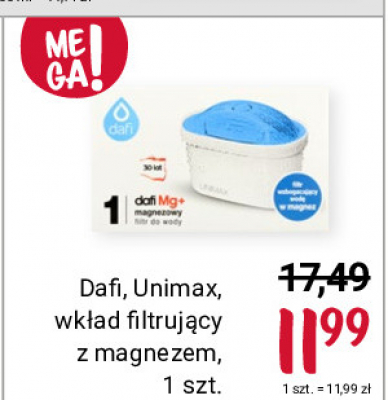Unimax aquamag wkład do filtra do wody Dafi promocja