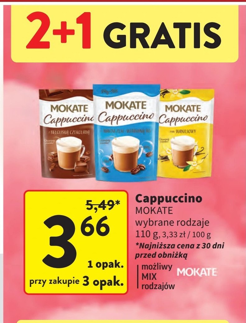 Cappuccino waniliowe Mokate cappuccino promocja