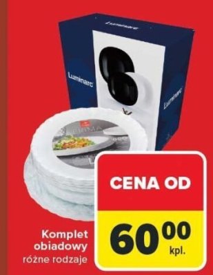 Komplet obiadowy różne rodzaje Carrefour promocja