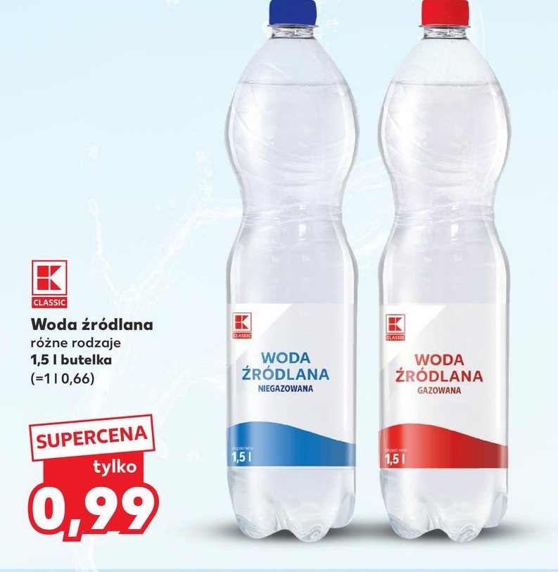 Woda niegazowana K-classic promocja