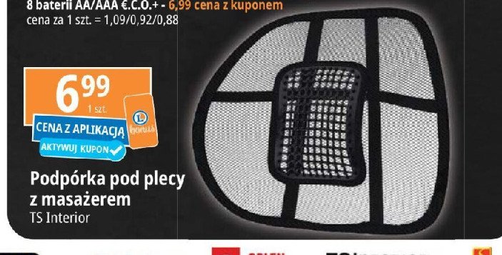 Podpórka na oparcie pod plecy siatka Ts interior promocja w Leclerc