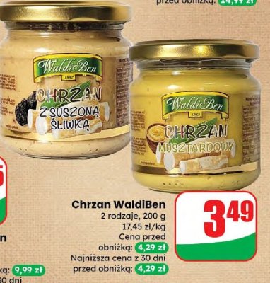 Chrzan z suszoną śliwką promocja w Dino