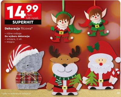 Dekoracja filcowa stojąca promocja w Biedronka