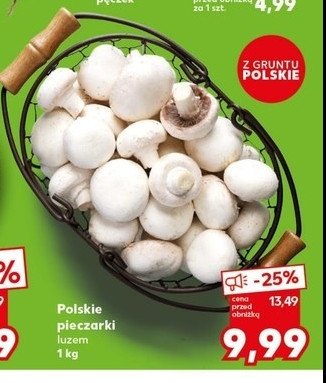 Pieczarki polskie promocja w Kaufland