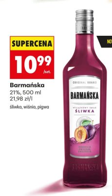 Likier Barmańska śliwka 21% 500 ml promocja w Biedronka