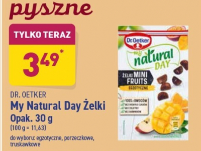 Żelki mini fruits czarna porzeczka Dr. oetker my natural day promocja