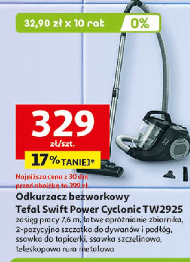 Odkurzacz swift power cyclonic tw2925 Tefal promocja