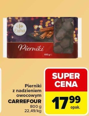 Pierniki z nadzieniem owocowym CARREFOUR 800g promocja w Carrefour Market
