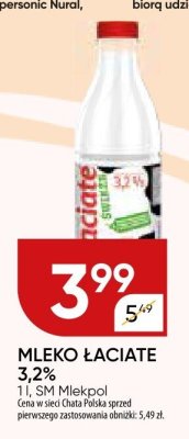 Mleko łaciate 3,2% promocja w Chata Polska