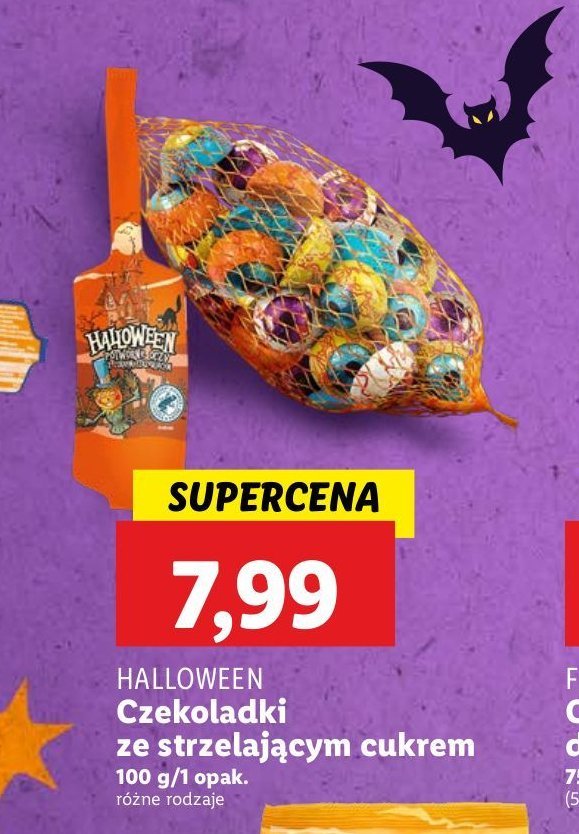 Czekoladki z cukrem strzelającym Halloween promocja