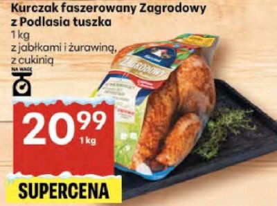 Kurczak faszerowany Zagrodowy z Podlasia tuszka z jabłkami i żurawiną, z cukinią promocja w Delikatesy Centrum