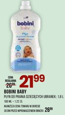 Płyn do prania dziecięcych ubranek BOBINI BABY promocja w Drogerie Natura