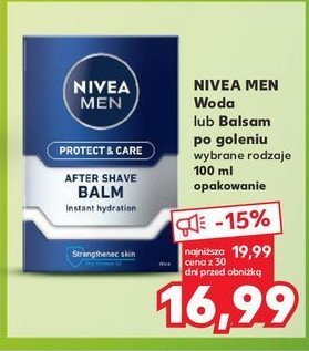 Balsam po goleniu nawilżający Nivea men protect & care promocja