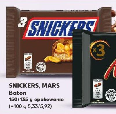 Baton Snickers 150 g promocja w Kaufland