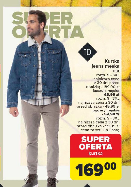 Kurtka męska jeans s-3xl Tex promocja