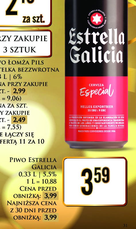 Piwo Estrella galicia promocja