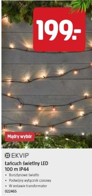 Łańcuch świetlny LED Ekvip 100 m IP44 promocja w Jula