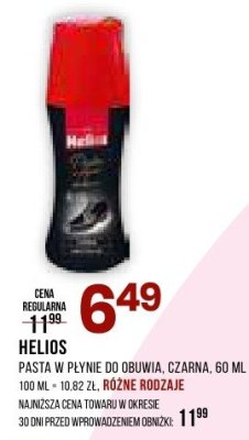 Pasta w płynie do obuwia HELIOS czarna promocja w Drogerie Natura