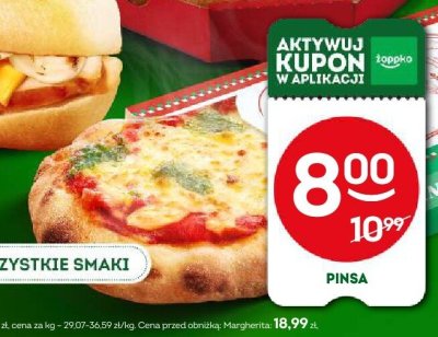 Pinsa wszystkie smaki promocja w Żabka