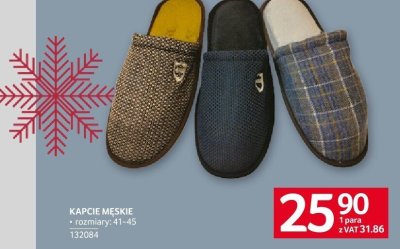Kapcie męskie rozmiary 41-45 promocja w Selgros