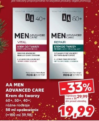 Krem do twarzy ADVANCED CARE 60+, 50+, 40+ różne rodzaje 50 ml  promocja w Kaufland