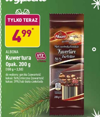 Kuwertura bia艂a czekolada Albona promocja
