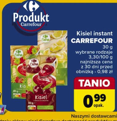 Kisiel o smaku truskawkowym Carrefour promocja