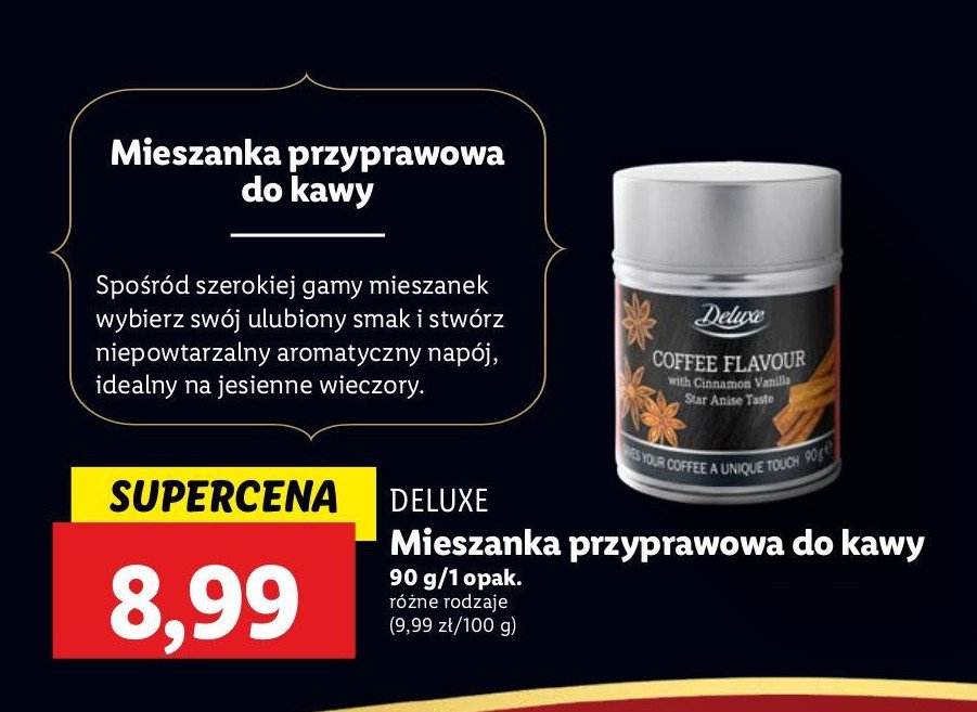 Przyprawa do kawy wanilia Deluxe promocja