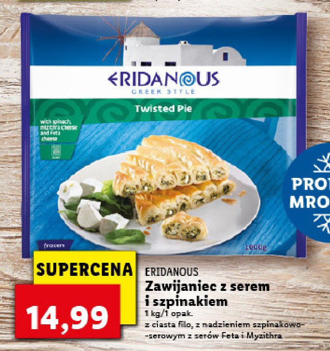 Zawijaniec z serem i szpinakiem Eridanous promocja