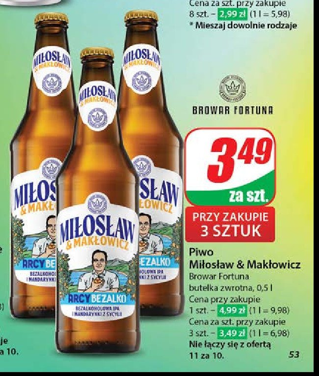 Piwo Miłosław & makłowicz arcybezalko promocja w Dino