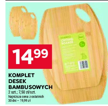 Komplet desek bambusowych promocja w Stokrotka