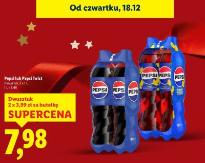 Napój gazowany Pepsi Twist 2 x 1 l  promocja w Lidl