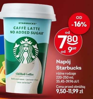 Napój Starbucks Caffè Latte różne rodzaje 220-250 ml promocja w Żabka