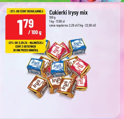 Cukierki irys czekoladowy promocja w POLOmarket