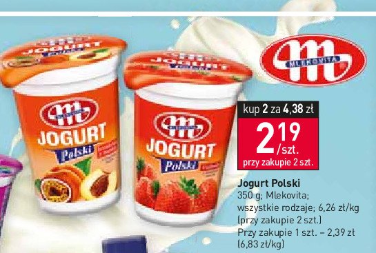 Jogurt polski truskawka Mlekovita promocja