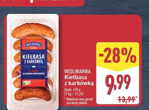 Kiełbasa z karkówką Wędliniarnia promocja